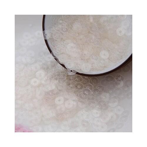 30g/lot 4mm Transparent Sequins Wholesale Flat Round Loose Women Kids Garment DIY Accessories Transparent Confetti
