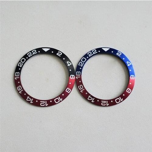40mm Watch Bezel for GMT Watch Parts Magnesium Aluminum Watch Ring With Numbers