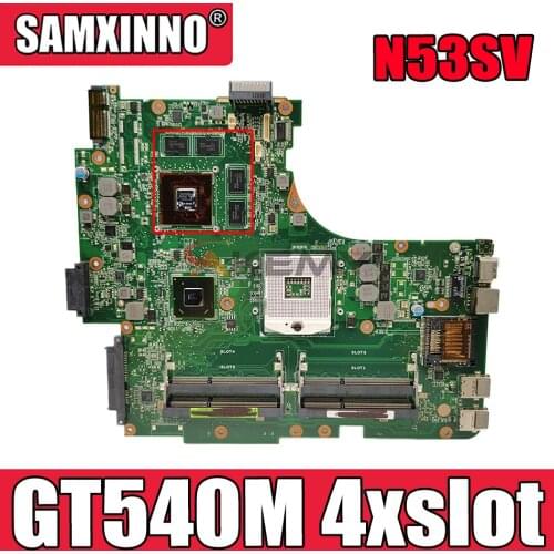 Akemy N53SV Laptop motherboard for ASUS N53SV N53SN N53SM original mainboard GT540M 4xslot