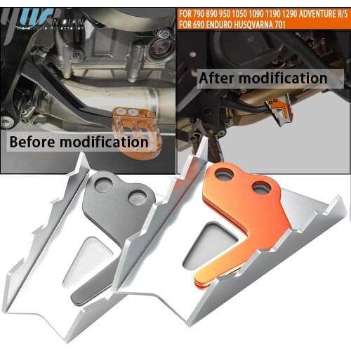 Motorcycle Accessories Rear Foot Brake Lever Peg Foot Pad Brake Pedal For HUSQVARNA 701 790 890 ADVENTURE R/S 690 ENDURO 790ADV