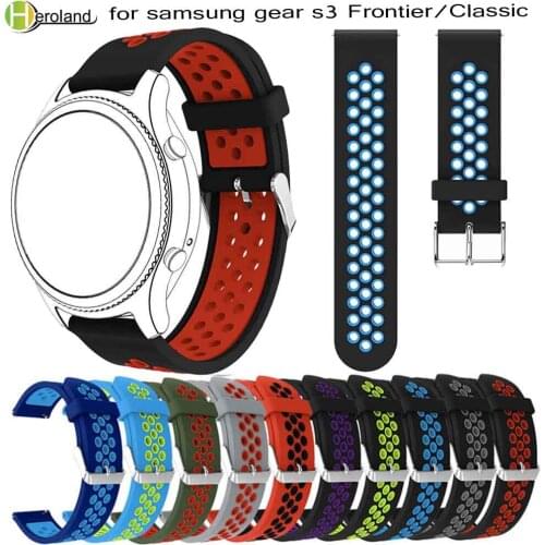 22mm Colorful Silicone Watchband for Samsung Galaxy Watch 46mm WristBand Bracelet for Samsung Gear S3 Classic / Frontier Strap