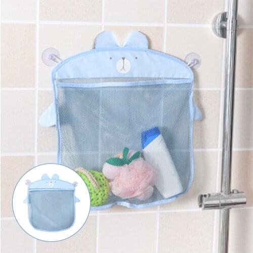 Bath Toy Bag Holder Durable Bath Toy Storage Baby Mesh Bathtub Toy Holder Basket with 2 Suction Cups for Tub Multi-use Net Bags