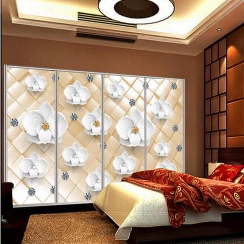 Photo wallpaper HD wallpaper Europe 3D kapok flower diamond mural background wall Mural living room bedroom wallpaper