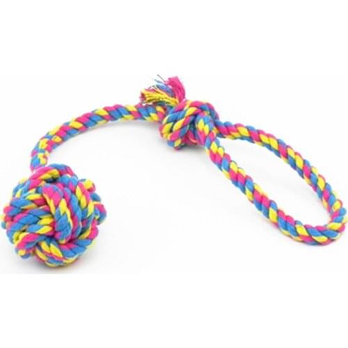 Hot 1 Pcs Pets Dogs Pet Supplies Pet Dog Puppy Cotton Chew Knot Toy Durable Braided Bone Rope Funny Tool