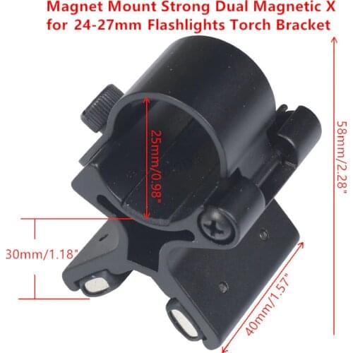 MIZUGIWA Magnet Mount Strong Dual Magnetic X Flashlights Torch Bracket Scope Gun Barrels Mount Tactical with Original Box