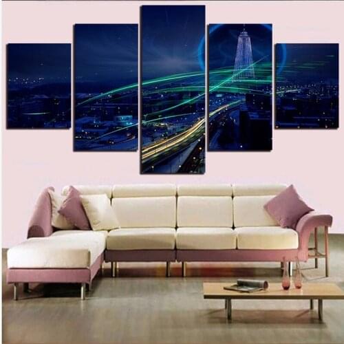 5pcs Charming nightscape diamond painting set full square round drill 5d Natural Sun Scenery cross stitch diamond mosaic ZP-2068