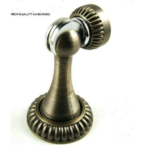 2014 new Fashion europe style zinc alloy door stopper classical bronze door stops strong magnetism Free shipping antique brass