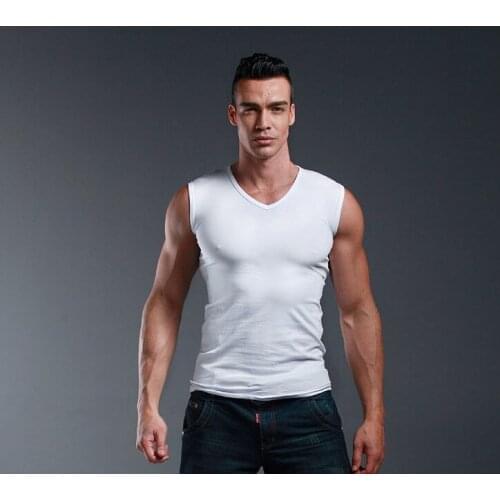 Brand new Mens vest underwear BOYTHOR V-Neck Summer jacket with short sleeves The young man stepped up the code