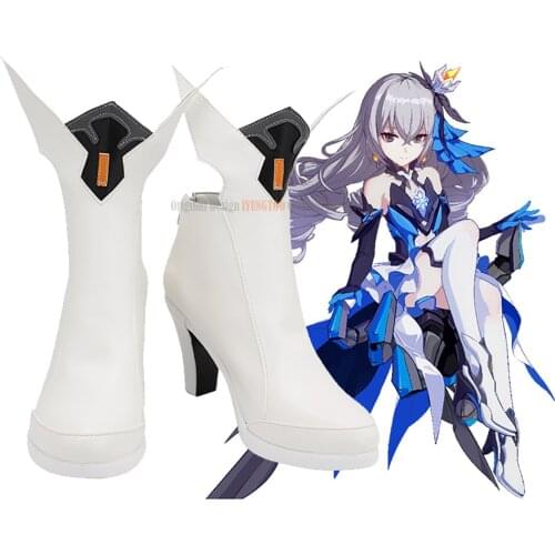 Herrscher of Reason Bronya Shoes Cosplay Honkai Impact 3 Bronya Zaychik Cosplay Boots White Shoes