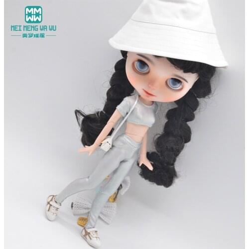 Blyth doll clothes Fashion sequin sportswear suit for 28-30cm Azone doll accessories Girls gift