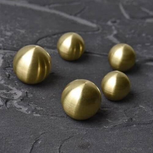 Solid Brass Round Furniture Knobs Gold Pulls Handles for Cabinets and Drawers Gorgeous Wardrobe Closet Pull Handle Hardware