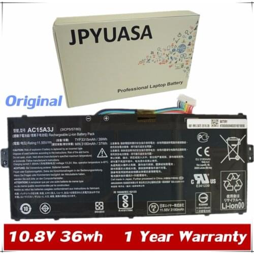 7XINbox 10.8V 36wh 3490mAh Original Battery AC15A3J AC15A8J KT.00303.017 For ACER Chromebook 11 C735 CB3-131 C738T CB5-132T