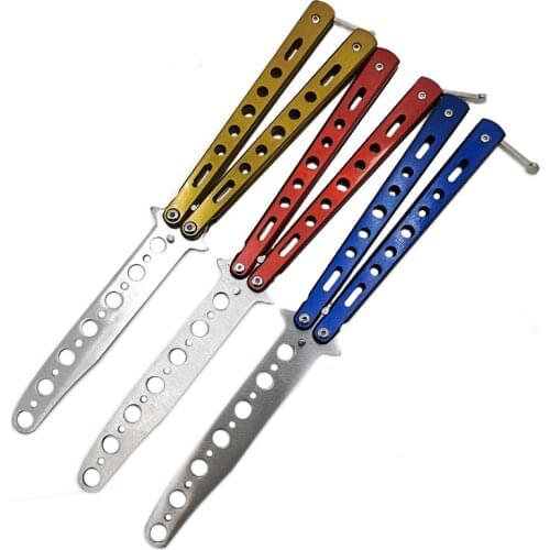 7 Holes Practice Practical Folding Playing Steel Safe Durable Competition Beginner Butterfly Cutter Unedged Multifunction