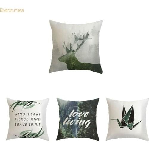 Nordic Style Christmas Elk Cushion Cover Modern Home Decorative Pillowcases Throw Pillows Covers For Sofa or Beds