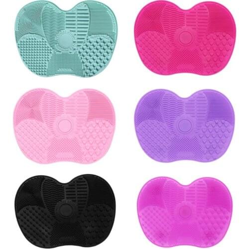 Silicone Makeup Brush Cleaner Cleaning Cosmetic Scrubber Board Mat Pad Hand Tool