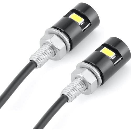 2 PCS LED License Plate Light Super Bright Amber LED Number License Plate Light Lamp For Motorcycle Auto Bolt Bulb Car Styling