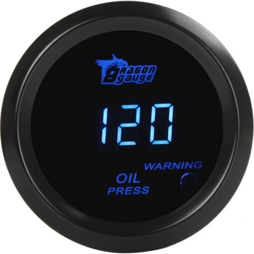 Universal Digital Blue LED Electronic 1-120 PSI Oil Pressure Press Gauge Sensor EngineTest Kit For Car / Trucks