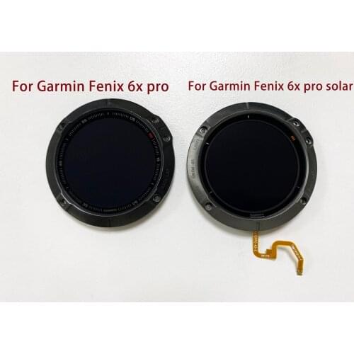 LCD Screen With Frame For GARMIN FENIX 6X PRO SOLAR 51mm Size Original Housing Shell 010-02157-20 010-02157-00 Watch Part Repair