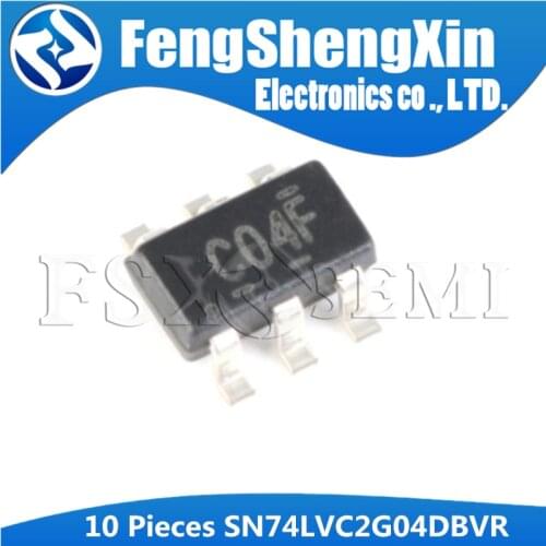 10pcs SN74LVC2G04DBVR C04F SOT-23 74LVC2G04 SOT23-6 SN74LVC2G04 74LVC2G04GV DUAL INVERTER GATE IC