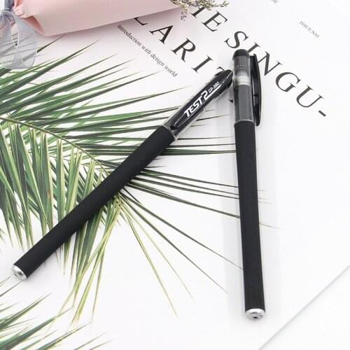 50PCS Scrub Neutral Pen Black Needle Bullet Carbon Water Pen Primary and Secondary School Students Office Signature Pen