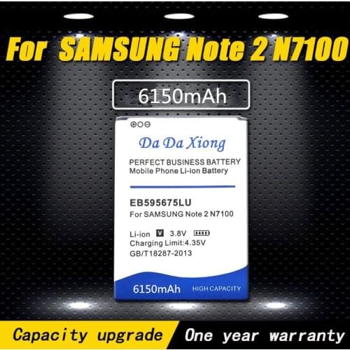 High quality 6150mAh EB595675LU Battery for Samsung Galaxy Note 2 N7100 E250 LTE N7105 N7102 T889 L900 Verizon i605 battery