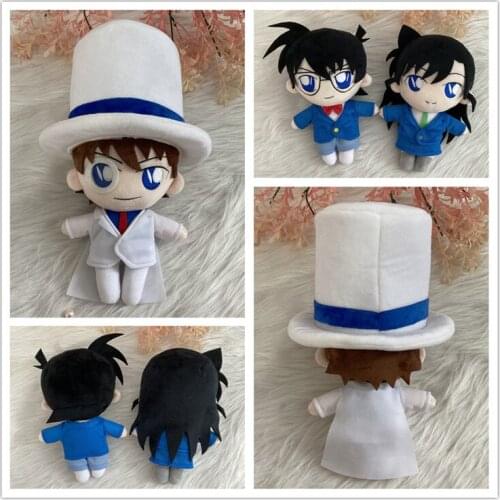 Anime Detective Conan Case Closed Kudou Shinichi Kaitou Kiddo Cute Plush Stuffed Toy Doll Throw Pillow Cosplay Cartoon Gift
