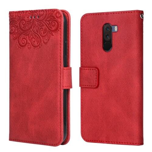 For on Xiaomi POCO F1 Flower Embossing Case Coque for POCO F1 Wallet Flip Leather Case for Xiaomi miPOCO F1 Phone Bag