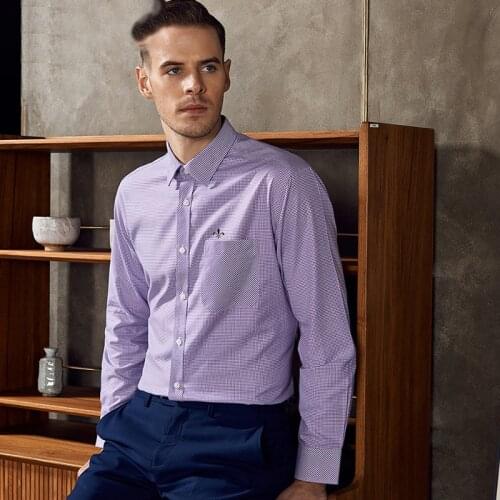 Dudalinas Plus Size 9XL Embroidery Blusa Camisa Social Plaid Men Shirt Long Sleeve Slim Fit Shirt Men Clothing Male Stripe