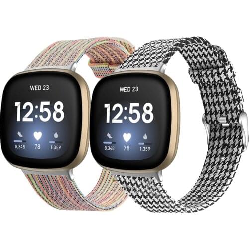 Essidi Quality Canvas Strap For Fitbit Versa 3 Sense Smart Watch Band Correa For Fitbit Versa 1 2 Lite Sports Fabric Replacement