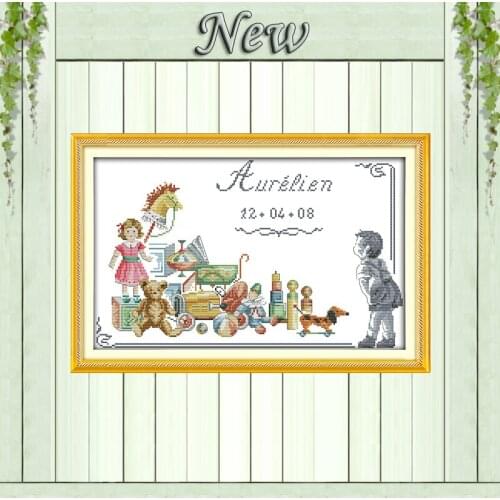 Memory of childhood cartoon decor paintings Counted Printed on canvas DMC 11CT 14CT Cross Stitch kits Needlework Sets embroidery