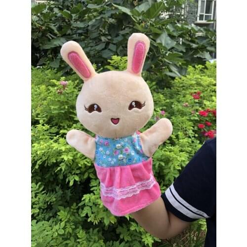 Cartoon Hand Puppets For Kids Cute Cartoon Animal Doll Kids Glove Hand Puppet Rabbit Plush Bunny Finger Toys For Children Gift