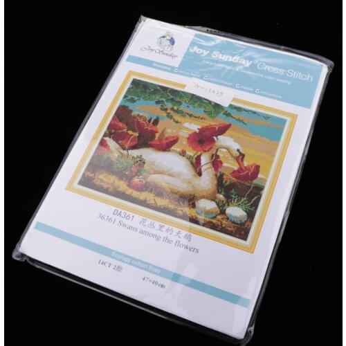 Cross Stitch Kits Swan Pattern Needlepoint for Adults Home Wall Ornaments