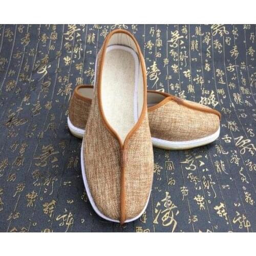 Natural Cotton&linen shaolin monk shoes wushu lohan/arhat lay meditation zen nun martial arts kung fu sneaker