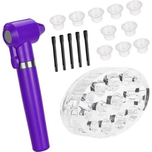 Perfeclan Tattoo Electric Ink Pigment Mixer Machine Stirring Sticks Ink Cap Holder Set - Purple