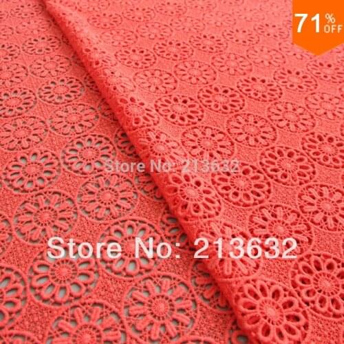 POs4-7 textile home textiles water soluble embroidery fabrics Fashion water soluble full cotton embroidered cloth organza cloth