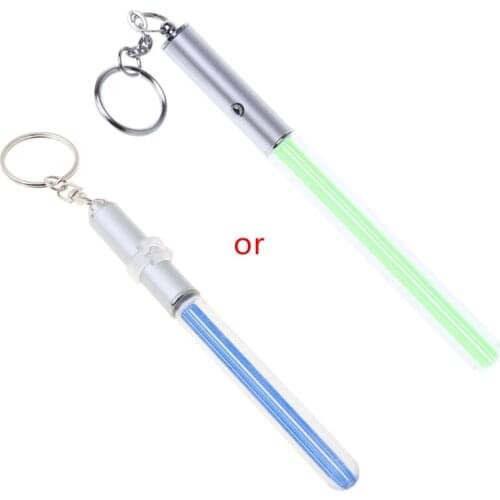 Durable Glow Pen Flash Torch Magic Wand Stick Lightsaber LED Light Keychain New
