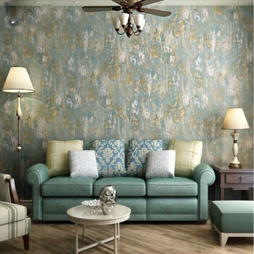 Q QIHANG High Quality Retro Nostalgia Abstract Map Style Non-woven Wallpaper Roll 0.53m*10m=5.3m2