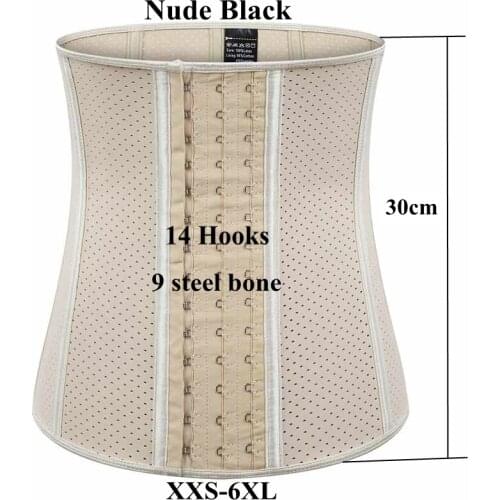 Rubber Latex Waist Trainer Long Torso Slimming Body Shapewear Girdles Fat Tummy Control Cincher Corset Weight Loss Workout Women