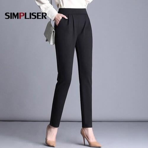 Harem Pants Women Elastic Waist Black Blue Femme Pantalon Large Sizes 5XL Ladies Office Work Suit Trousers 2019 Female Pants