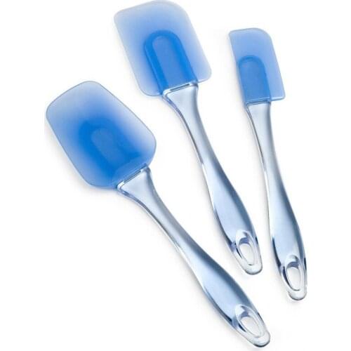 Kitchenware Silicone Scraper Three-Piece Bread and Pastry Tools Blue Butter Scraper Silicone Scraper Baking Kitchenware