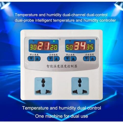Temperature and humidity control switch temperature and humidity dual control intelligent dual-channel temperature and humidity