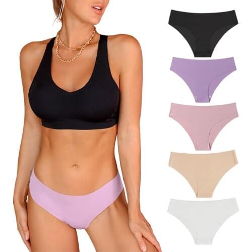 European and American New One-piece Seamless Womens Low-waist Briefs Breathable Nude Womens Underwear Sexy Underwear Women
