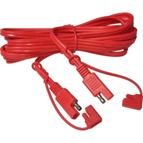 JKM Red SAE DC Power Extension Cable 1m 3.7m 105℃ 18AWG 2-pin Quick Disconnect Plug For Solar Panel Battery Tender Motorcycle