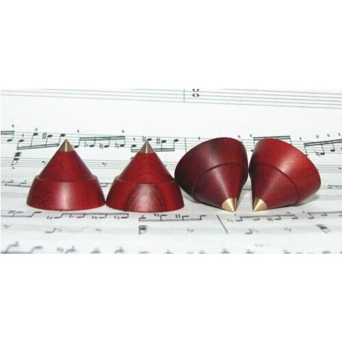 4pcs 23mm*19mm Red sandalwood HIFI amplifier shock spikes diy amplifier feet-AQ