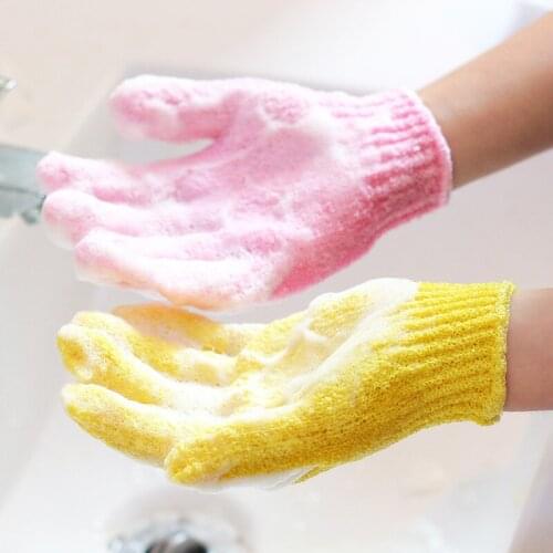 Bath For Peeling Exfoliating Mitt Glove For Shower Scrub Gloves Resistance Body Massage Sponge Wash Skin Moisturizing SPA Foam