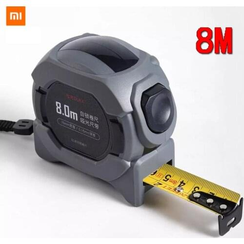 Xiaomi DUKA SD 8m Precision Steel Tape Measurement Frosted Retractable Ruler Rubberized Drop-proof Portable Measuring Tool Hot