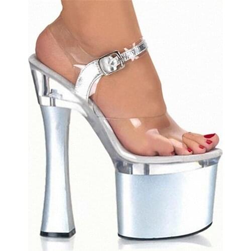 Buckle Shoes For Women Peep Toe Sexy Sandals Steel Shoes Women Platform Shoes Pole Dance Shoes