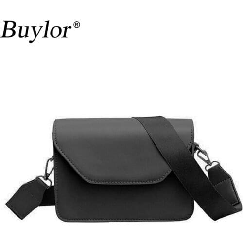 Buylor Crossbody Bags for Women PU Leather Small Square Bag Fashion Flip Clutch Bag Casual One-Shoulder Messenger Bag