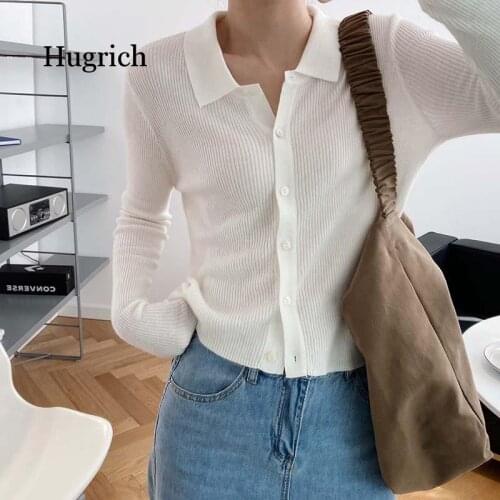 Women Knitted Cardigan Long-Sleeved Lapel Sweater Womens 2020 New Slim Sweater Coat
