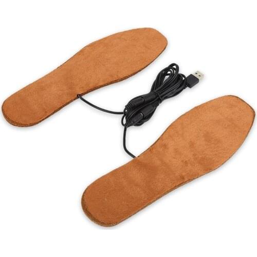 1 Pair USB Electric Powered Insoles Winter Heated Foot Warming Pads Outdoor Sports Shoes Boots Warmer Heating Insoles